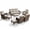 Brown/Beige, variant on Bellefurn 6-Piece Outdoor Patio Furniture Set,Wicker Conversation Set with High Back Swivel Rocker Chairs,6" Thick Cushions,Sofa & Ottomans,All-Weather Patio Set for Backyard,Porch,Deck & Poolside