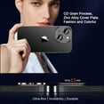 thumbnail image 7 of ELEHOLD for iPhone 15 Camera Lens Protector, Case Friendly Scratch Resistant Metal Camera Cover with 9H Tempered Glass Lens Protector Rings Accessories for iPhone 15 - Black, 7 of 7