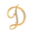 thumbnail image 1 of rygai 1 Pc Rhinestone English Letters Alphabet A-Z Brooch Pin Ornament-Golden, 1 of 7