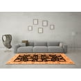 thumbnail image 3 of Ahgly Company Indoor Round Oriental Orange Traditional Area Rugs, 6' Round, 3 of 4