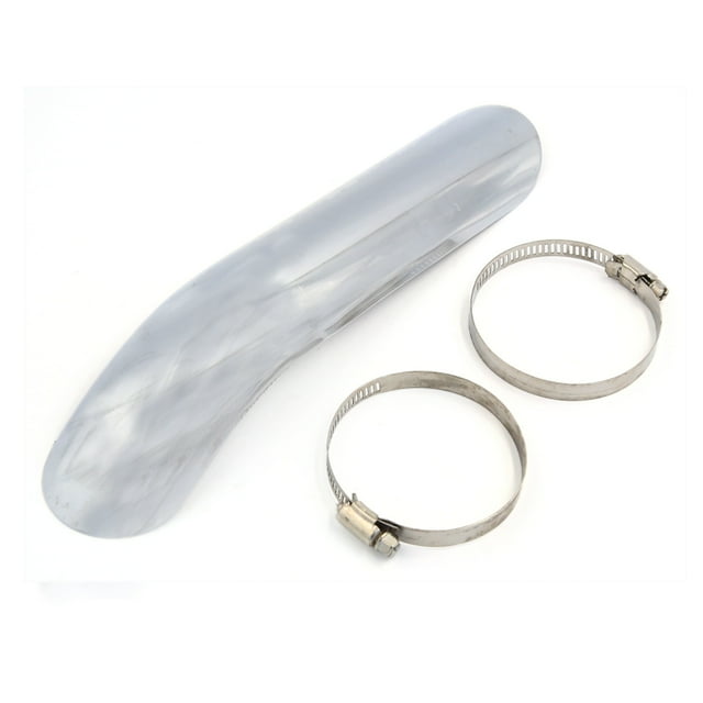 Tubo de Plata Tono de Escape Cubierta Curvada Protección Protección del Silenciador Pieza Recambio para Ironhorse