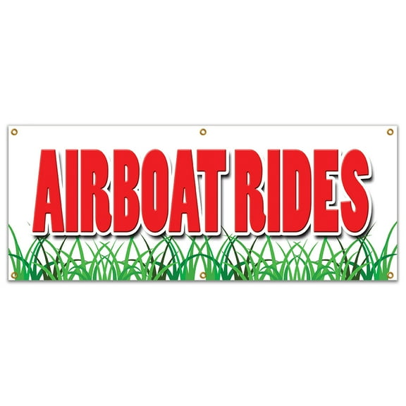 72" AIRBOAT RIDES BANNER SIGN everglades guided tours swamp buggy wetlands