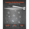 thumbnail image 2 of Wall Mounted Rainfall Shower System,12" Square Shower Head with Handheld Sprayer and Brass Valve Trim Kit in Brushed Nickel Finish, 2 of 12