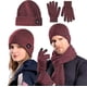 thumbnail image 5 of Juego de Gorro, Bufanda y Guantes de Pantalla Táctil, Bluelander, Unisex, Rojo, 5 of 5