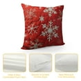 thumbnail image 4 of GOSMITH  Christmas Decorative Throw Pillow Covers, Soft Faux Fur Pillow Cases Covers with Silver Snowflake Glitter Printed Cute Pillowcases for Couch Sofa Bed Girls Room, Red, 4 of 5