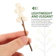 thumbnail image 5 of Xmas Tree Decoration Holiday Festive Crafts Artificial Berries Stem Christmas Paper White 150 Pcs, 5 of 6