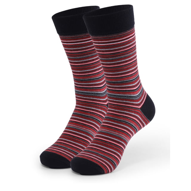 Chaussettes Longues pour Hommes Rayées Taille Haute Décontractées Tendance