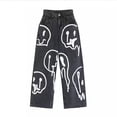 thumbnail image 2 of Pantalones rectos Harajuku Y2K para mujer, ropa de calle Vintage, con estampado de Hip-hop, holgados, informales, de pierna ancha, novedad de primavera, 2023, 2 of 5