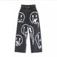 thumbnail image 2 of Pantalones rectos Harajuku Y2K para mujer, ropa de calle Vintage, con estampado de Hip-hop, holgados, informales, de pierna ancha, novedad de primavera, 2023, 2 of 5