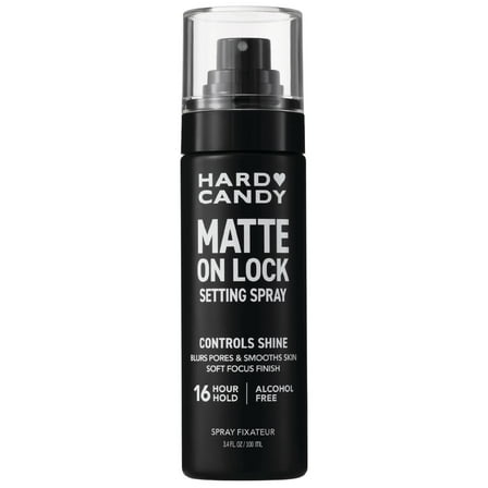 Hard Candy Matte On Lock Setting Spray, Alcohol-Free, 16 Hour Hold, Matte, Shine Control