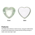 thumbnail image 4 of 60 Pcs Acrylic Heart Rhinestone 12mm Flat Back Plastic Gems Jewelry Stickers for Craft Bead, Light Green, 4 of 7