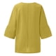 thumbnail image 5 of ICHUANYI Clearance Women Summer Sexy Print Regular Button Round Neck Short Sleeve Women Short Sleeves Top(Yellow, XXL) ICHUANYI WER2023081114266, 5 of 5
