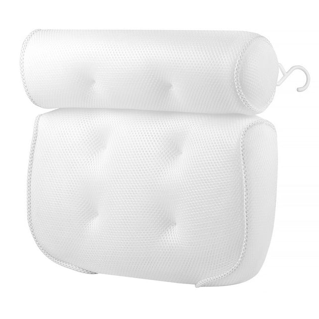 Ounissouiy Almohada de baño para SPA con ventosas, almohada para reposacabezas con soporte para el cuello y la espalda, para el hogar, bañera de Juegos de accesorios de baño