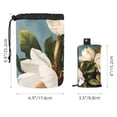 thumbnail image 5 of PhooArto Travel Cosmetic Bags Barrel Makeup Bag, Multifunctional Toiletry Bucket Bags Round Organizer Storage Pocket, Giant Magnolias Flower Painting, 5 of 6