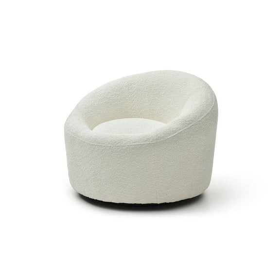 Whiteline Modern Living Perla Swivel Chair, White