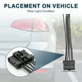 thumbnail image 3 of Conector del arnés de cableado de luz trasera Unique Bargains para Peugeot 206 207 208 301 307 308 508 No.6001551441 | 2 Pcs, 3 of 6