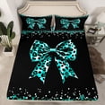 thumbnail image 2 of Castle Fairy Boys Girls Leopard Print Bowknot Full Size Sheets,Cheetah Print Bed Sheets, 2 of 7