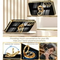 thumbnail image 4 of Dteck for Samsung Galaxy A16 5G Case with 2 Pack Screen Protector, 360° Rotatable Ring Holder Plating Gold Edge Slim Soft Phone Cover Case for Galaxy A16,Black, 4 of 6