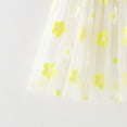 thumbnail image 5 of DAETIROS Girls Party Dress Yellow Sleeveless Tulle with Flowers for Kids, Lightweight Flower Girl Birthday Princess Summer Outfit Ages 1-7 Years,Size 1-2T, 5 of 5