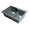 thumbnail image 2 of Pemberly Row Titanium 33" Double Bowl Drop In Granite Composite Kitchen Sink, 2 of 9