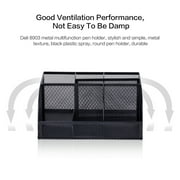 Deli Mesh Desktop Organizer Office Supplies, 7 Compartments, Black