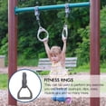 thumbnail image 4 of OULII 2 Pcs Gymnastics Rings Grey Training Equipment for Outdoor Use, 4 of 4
