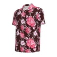 thumbnail image 3 of Daiia Rose Flowers Pattern Men’s Polo Shirts,Solid Deck Shirt,Classic Fit, Breathable Cotton Polo for Casual and Sport Wear-3X-Large, 3 of 9
