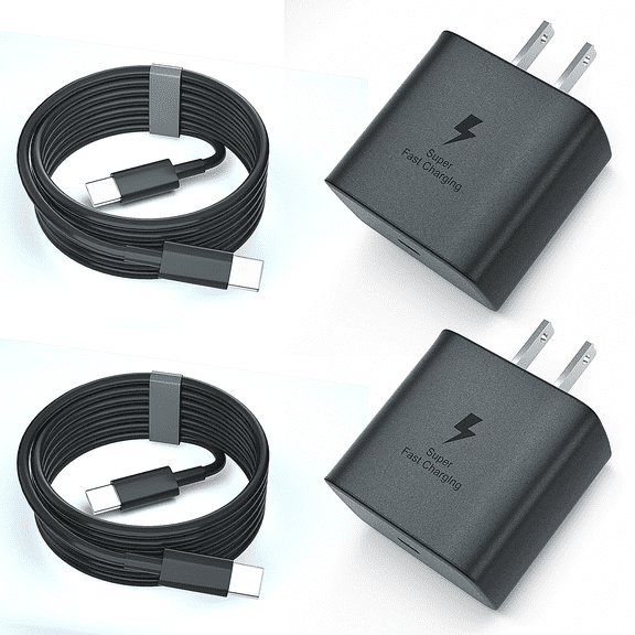 [2 Pack] 45W USB C Charger Samsung Super Fast Charging Cable Type C Android Phone Charger Block & 6.6Ft Cord for Galaxy S23Ultra/S23/S23 /S22/S22 Ultra/S22 /Note 10/20/S20/S21,Tab S7/S8