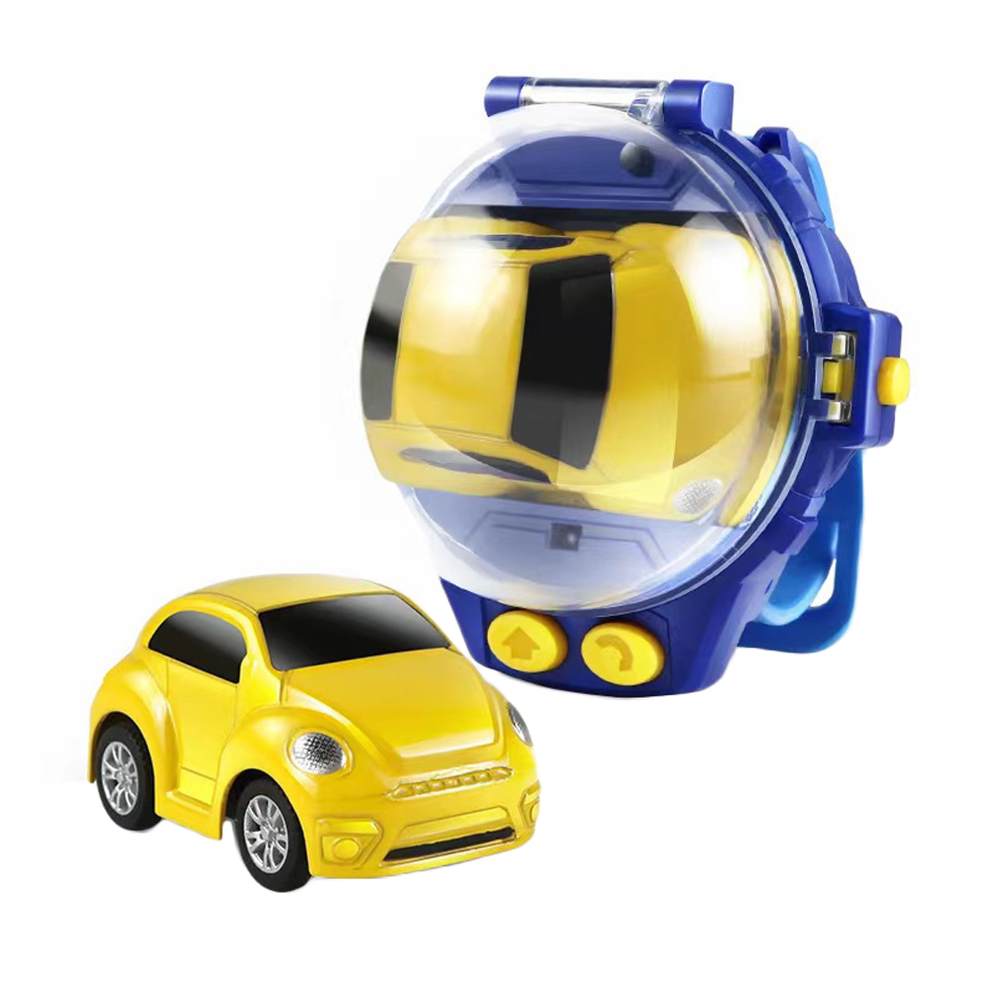 Mini Remote Control Car Watch Toy Set USB Charge LED Light Small Watch