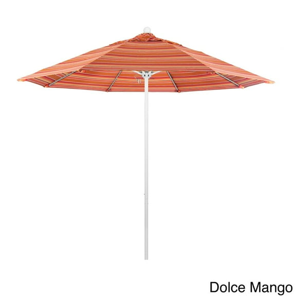 California Umbrella Venture 9' White Market Umbrella in Dolce Mango