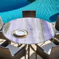 thumbnail image 6 of Purple Gray Ombre Round Tablecloth 55-60 Inch Round Fitted Table Cloth with Elastic Edge, Modern Abstract Art Oil Painting Waterproof Table Cover Protector for Outdoor Picnic Party Dining, 6 of 9