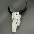 thumbnail image 4 of Tribal Steer Skull Cut-Out Design Wall Hanging 19 Inches High Western Decor, 4 of 5