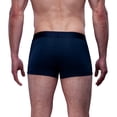 thumbnail image 3 of Boxer Corto Para Hombre Ajustado De Algodón Pima y Tela Spandex Unbranded Co  Short Trunk Navy Blue 2XL (41 44), 3 of 6