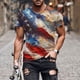thumbnail image 5 of Hombres Pantalones Cortos, Día de la Independencia Impreso, Cuello Redondo Camisetas de Manga Corta, 5 of 6