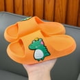 thumbnail image 2 of HCNTES Toddler Kids Unisex Sandals Soft Sole Non-Slip Slides for Spring Summer Beach Pool Shower Indoor Play(Z01-Orange,2), 2 of 5