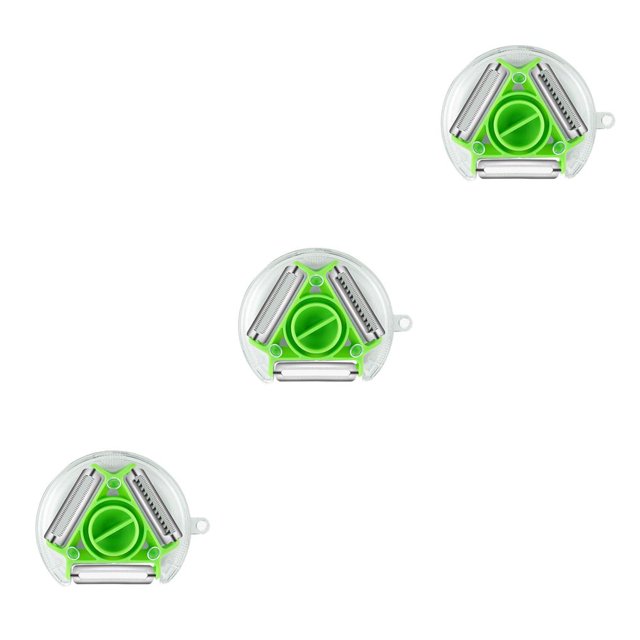 Guardoinrt Trio Set Trancheuse Déchiqueteur en Acier Inoxydable Julienne Multi Peel Zesters Râpe Outil de Cuisine Vert 3Set