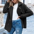 thumbnail image 5 of JULMCOMO Sherpa Fleece Jackets for Women Plus Size Lapel Collar Button Soft Fuzzy Teddy Coats Casual Warm Winter Outerwear with Pockets Black XL, 5 of 5