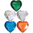thumbnail image 4 of KAKOWELY 5 piezas de decoración colgante de cristal en forma de corazón, adorno de cristal para árbol colgante de cristal, 4 of 5
