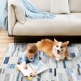 thumbnail image 4 of Modern Boho Machine Washable Area Rug Soft Low-Pile Geometric Checkered Rug for High Traffic, 4 of 6
