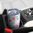 thumbnail image 5 of 20 Oz Pioneer Flower Coffee Tumbler Double Wall Insulated Stainless Steel Water Bottle | Metal Reusable Thermoses Flask with Cup Cap | Leak & Sweat Proof with Anti-Dust Lid, 5 of 7