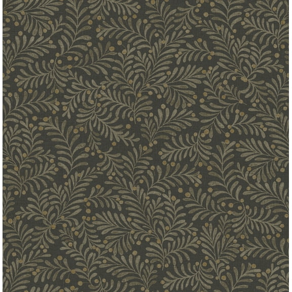 Chesapeake Chrysantha Black Berry Branches Wallpaper