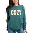 thumbnail image 5 of Cozy Season Layered Cursive - Women's Garment Dyed Long Sleeve Graphic T-Shirt, 5 of 13