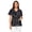 Cartoon Cat Silhouette Design, variant on Corgi Vet Print Medical Uniform for Women Soft Stretch V Neck Nurse Uniform with Two Front Pockets for Summer, Work, Hospital