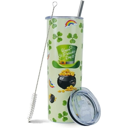 

St Patrick Tumbler Green Cups-Green Top Hat St Patricks Day Pot-St Patricks Day Gifts-St Patricks Day Decorations Decor-Green Accessories-St Patricks Day Women-Saint