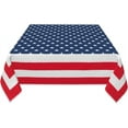 thumbnail image 3 of Red White Blue Square Tablecloth 52×52 Inch 4th of July Table Cloth Patriotic Small Square Tablecloths Indoor Outdoor Washable Wrinkle Free Stain Resistant Waterproof Fabric Table Cover, 3 of 6