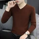 thumbnail image 3 of Suéter de punto para hombre, cuello en V, ropa para hombre, jersey marrón con rombos, manga larga, 100 % feos, prendas de punto coreanas, otoño 2024, informal, X, 3 of 5