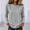 Gray, variant on Women's Ribbed Knit Long Sleeve Top Striped Crewneck Loose Fit Casual Pullover Tunic Tee Soft Stretch Basic Layering Shirt for Fall Winter Spring