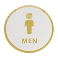 thumbnail image 2 of Letrero de baño de 20cm, placa acrílica para baño, decoración de señalización para puerta, arte de pared para baño, redondo, para negocios, oficina, Estilo B BLESIY Signo de baño, 2 of 8