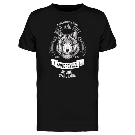 Wild And Free Motorcycle T-Shirt Men -Image by Shutterstock, Male Large