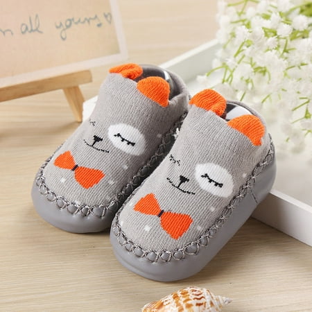

Yohome Newborn Baby Boys Girls Cartoon Ears Floor Socks Anti-Slip Baby Step Shoes Socks